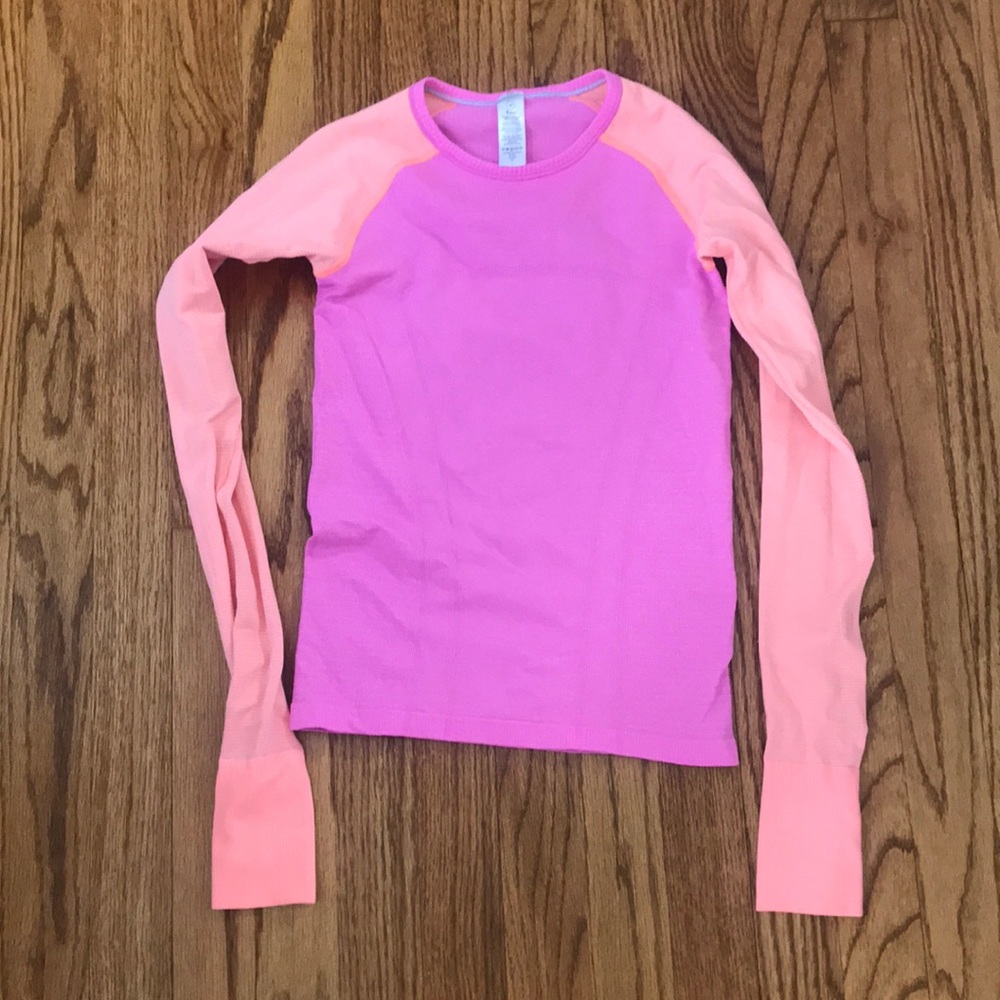 size 10 pink and orange ivivva long sleeve shirt